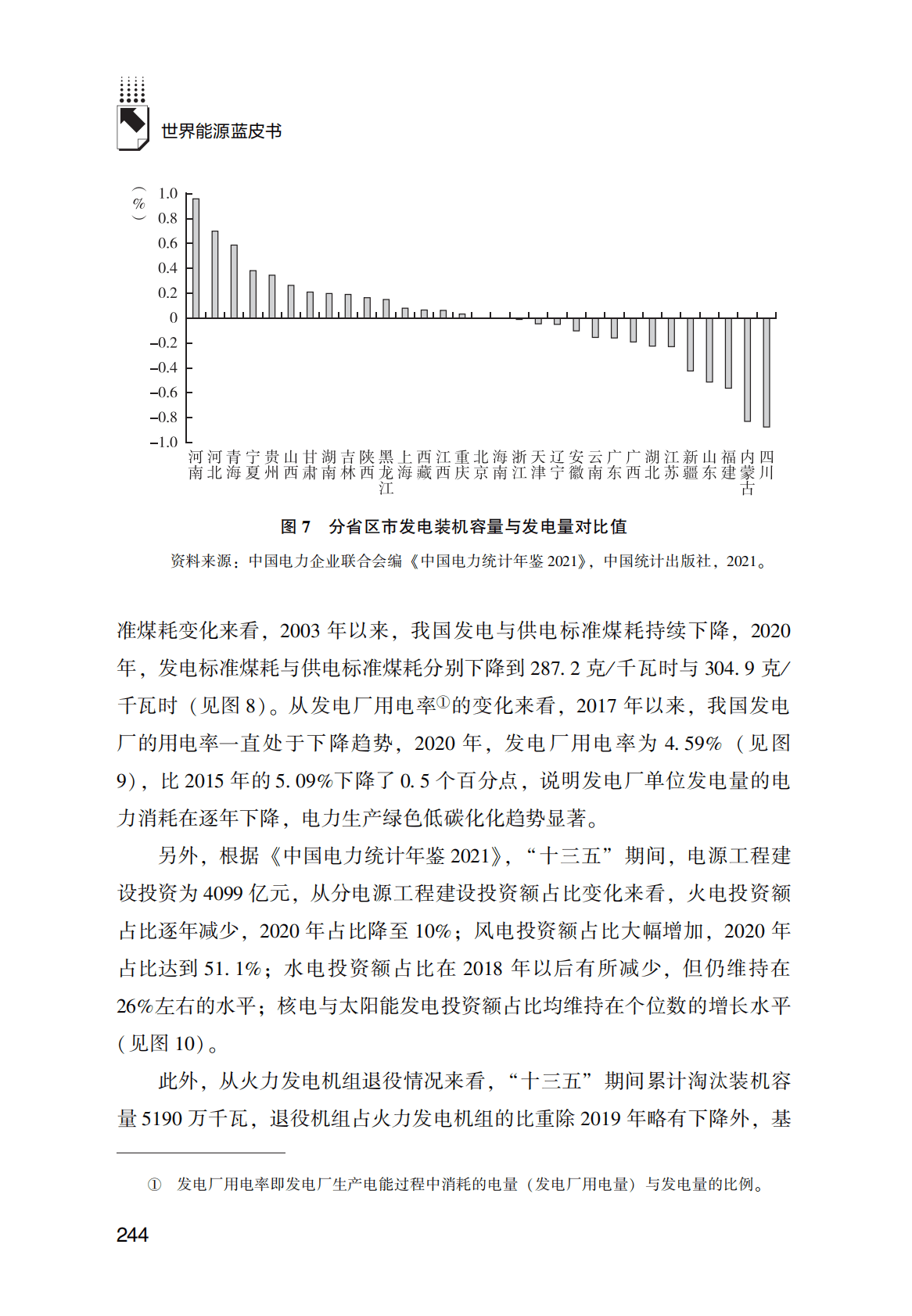 世界能源蓝皮书：中国全社会用电量变化和可再生能源发电量增长速度分析 第6页