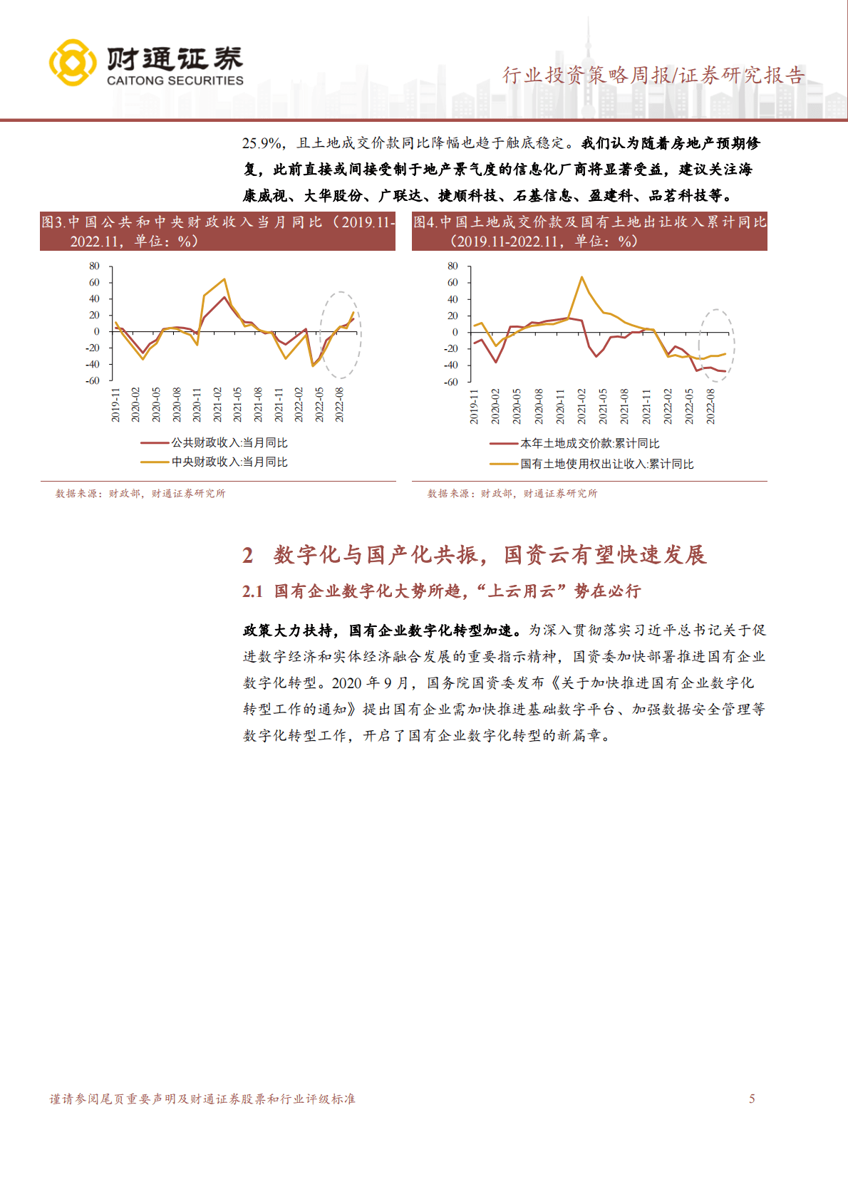 计算机行业投资策略周报：数字化与国产化共振，打开国资云成长空间 第5页