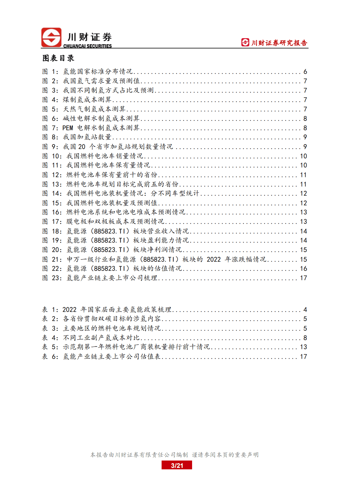 氢能行业年度分析与展望：政策指引循序加码，氢能行业未来空间广阔 第3页