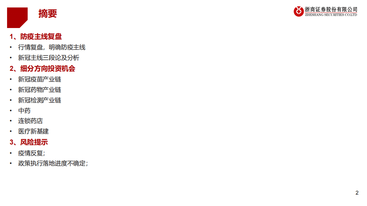 医药行业：后疫情时代，新投资思考 第2页