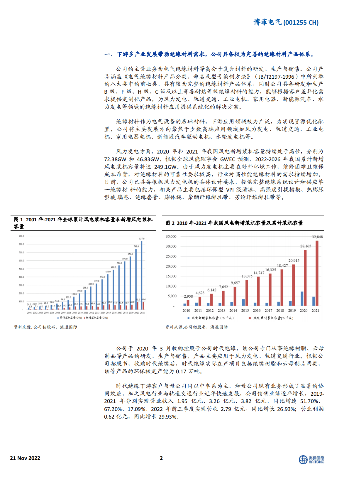 博菲电气：下游风电轨交拉动绝缘材料需求，绝缘材料龙头稳步推进在建产能 第2页