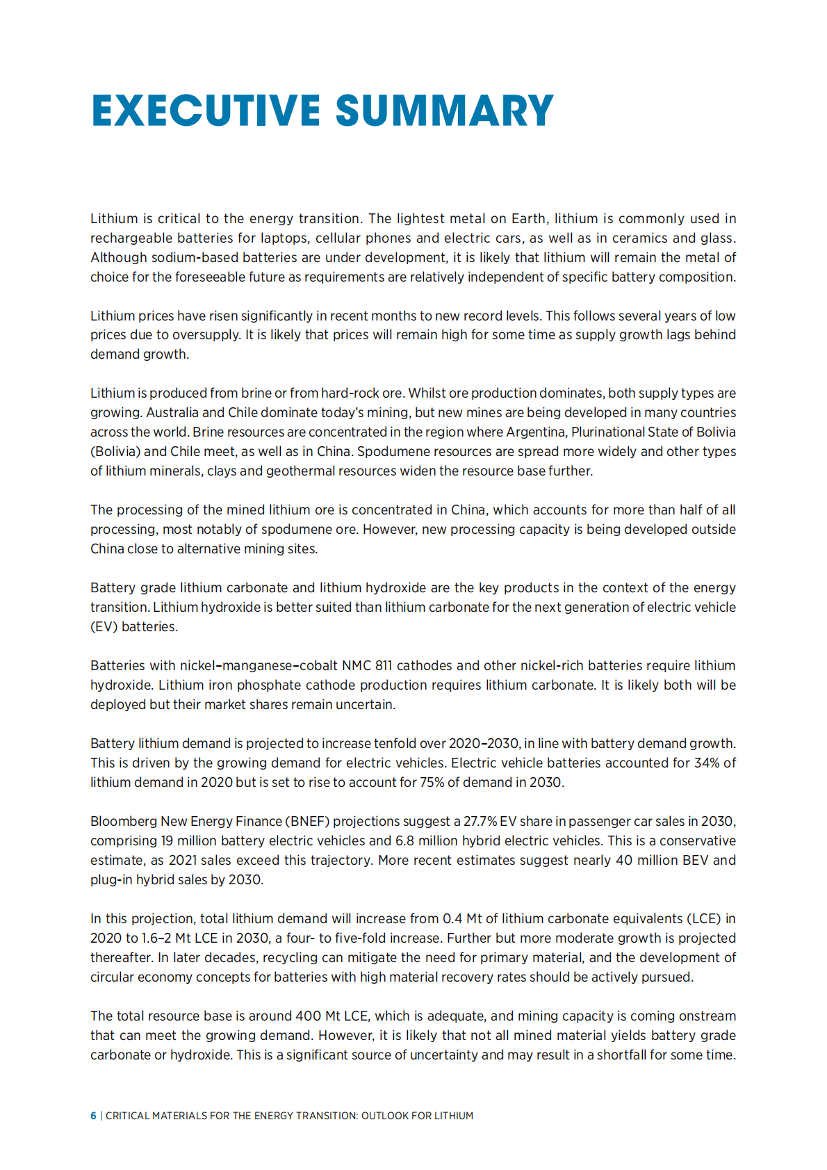 国际能源署：能源转型的关键矿物——锂【英文版】 第6页