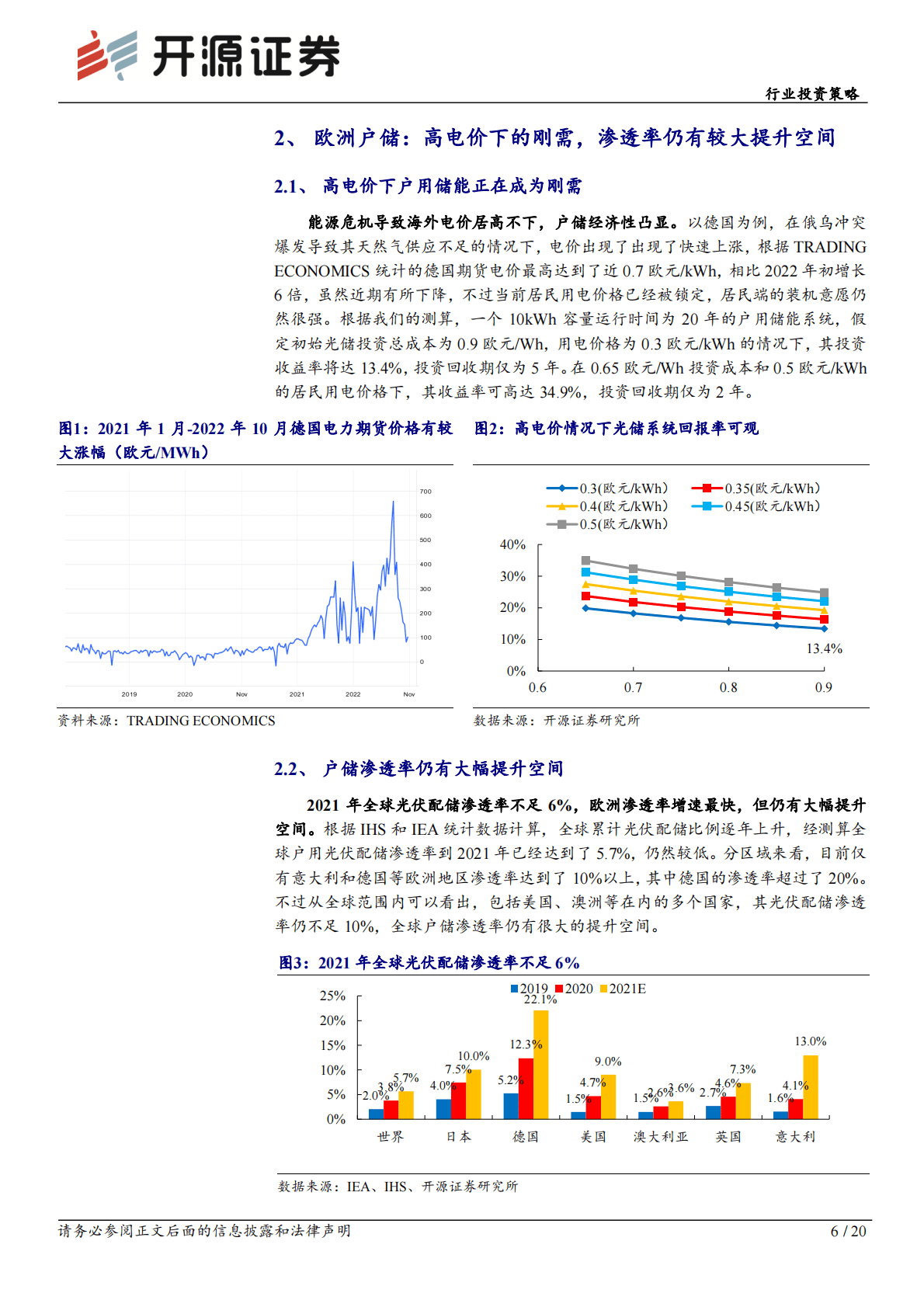 电力设备行业投资策略：大储户储两翼齐飞，全球储能齐放量 第6页