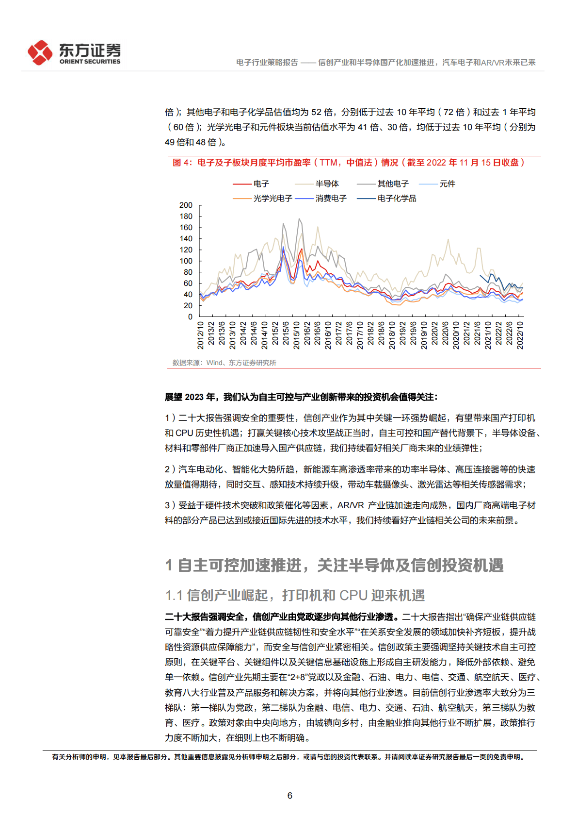 电子行业2023年度投资策略：信创产业和半导体国产化加速推进，汽车电子和AR:VR未来已来 第6页