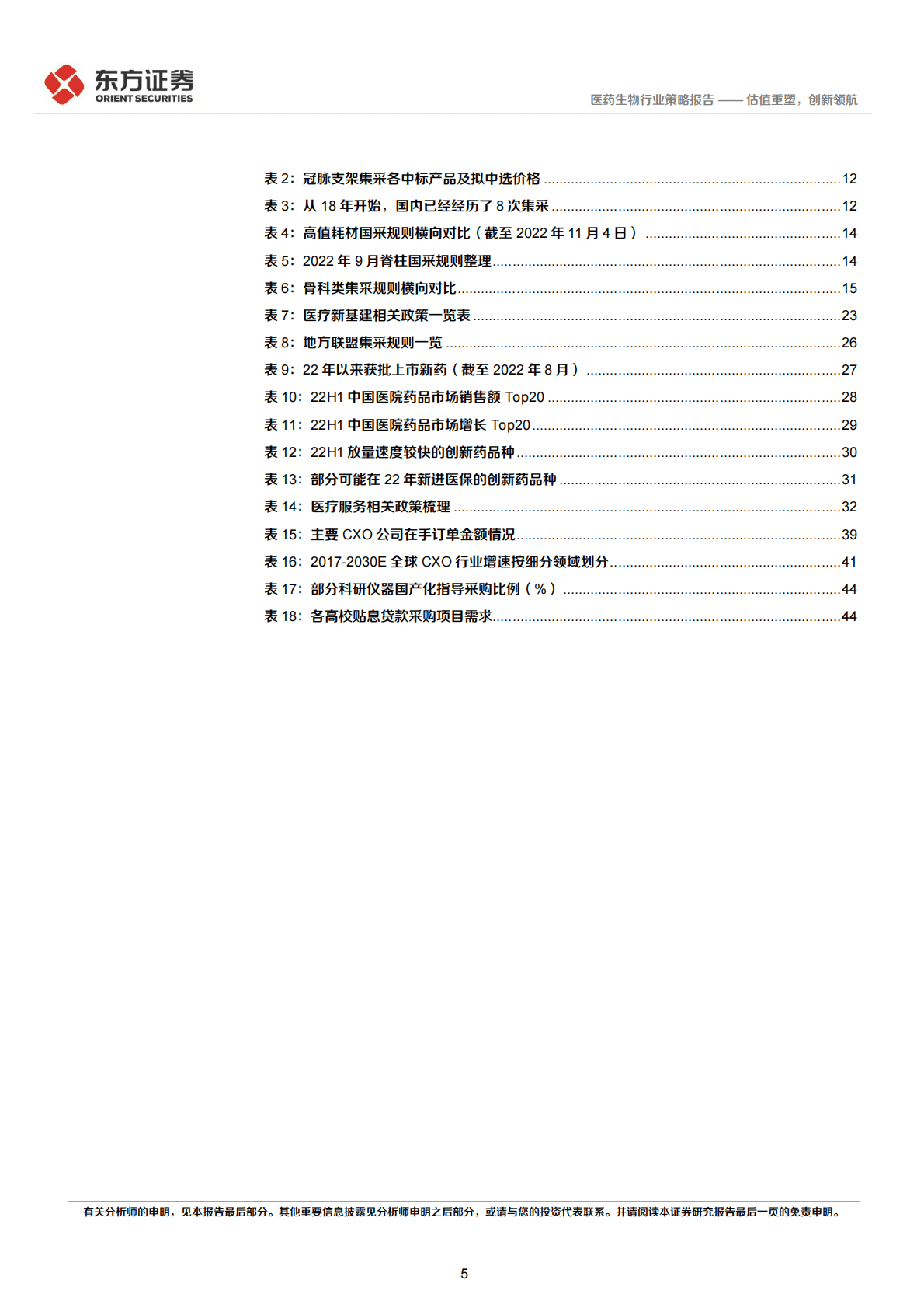 医药生物行业2023年度投资策略：估值重塑，创新领航 第5页