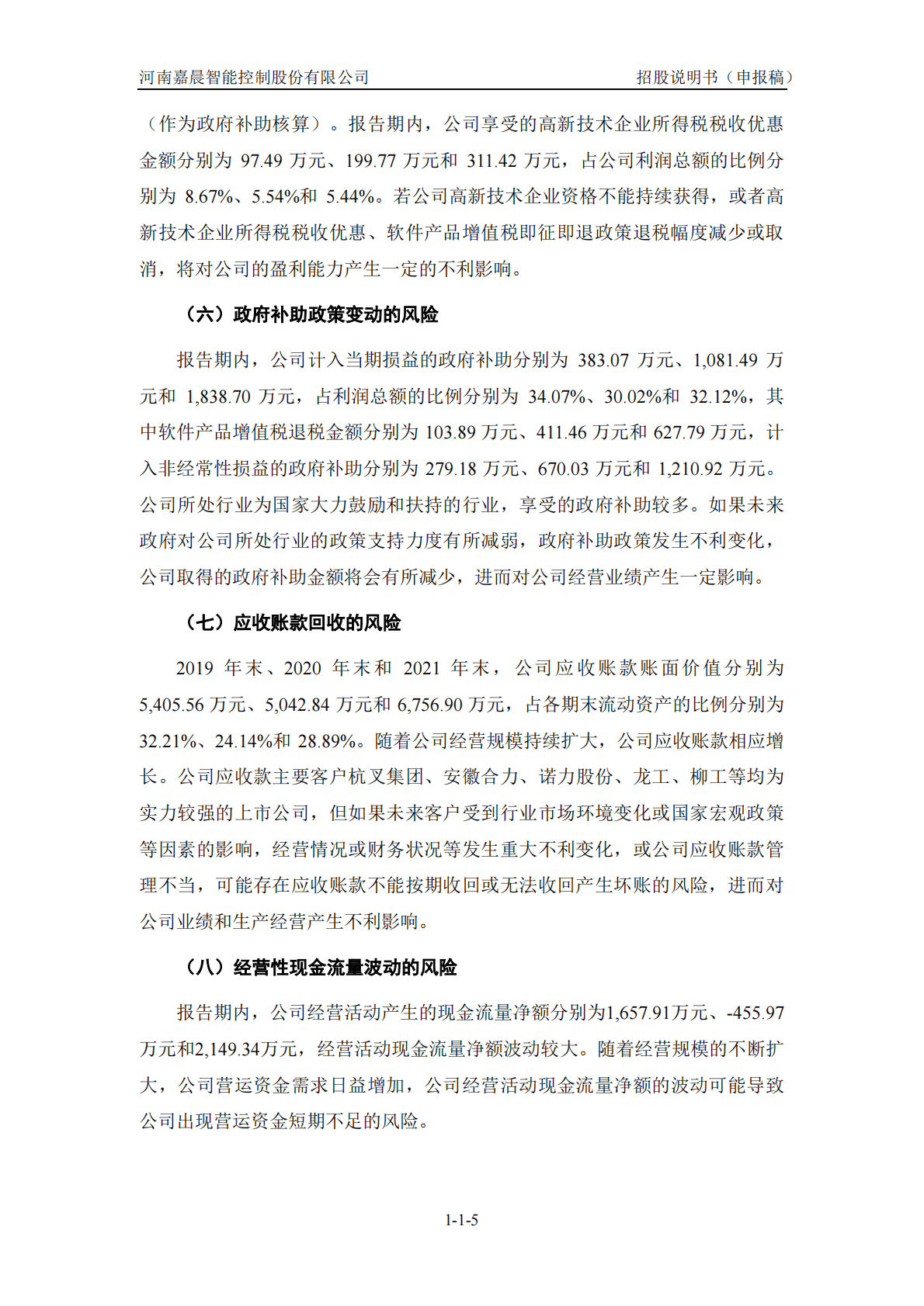 河南嘉晨智能控制股份有限公司上交所科创板IPO上市招股说明书 第6页