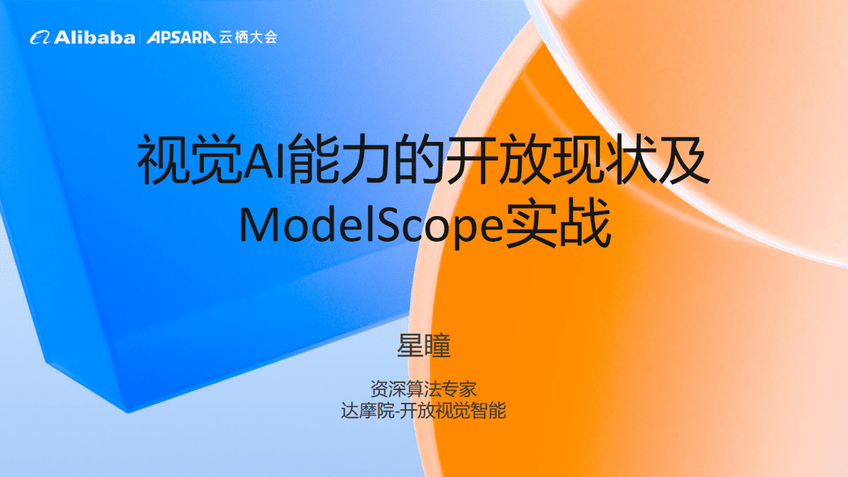 阿里云：2022视觉AI能力的开放现状及ModelScope实战白皮书 第1页