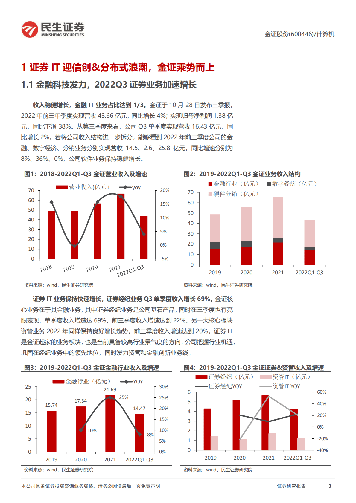 金正股份首次覆盖报告：聚焦金融科技，信创&分布式浪潮驱动发展 第3页