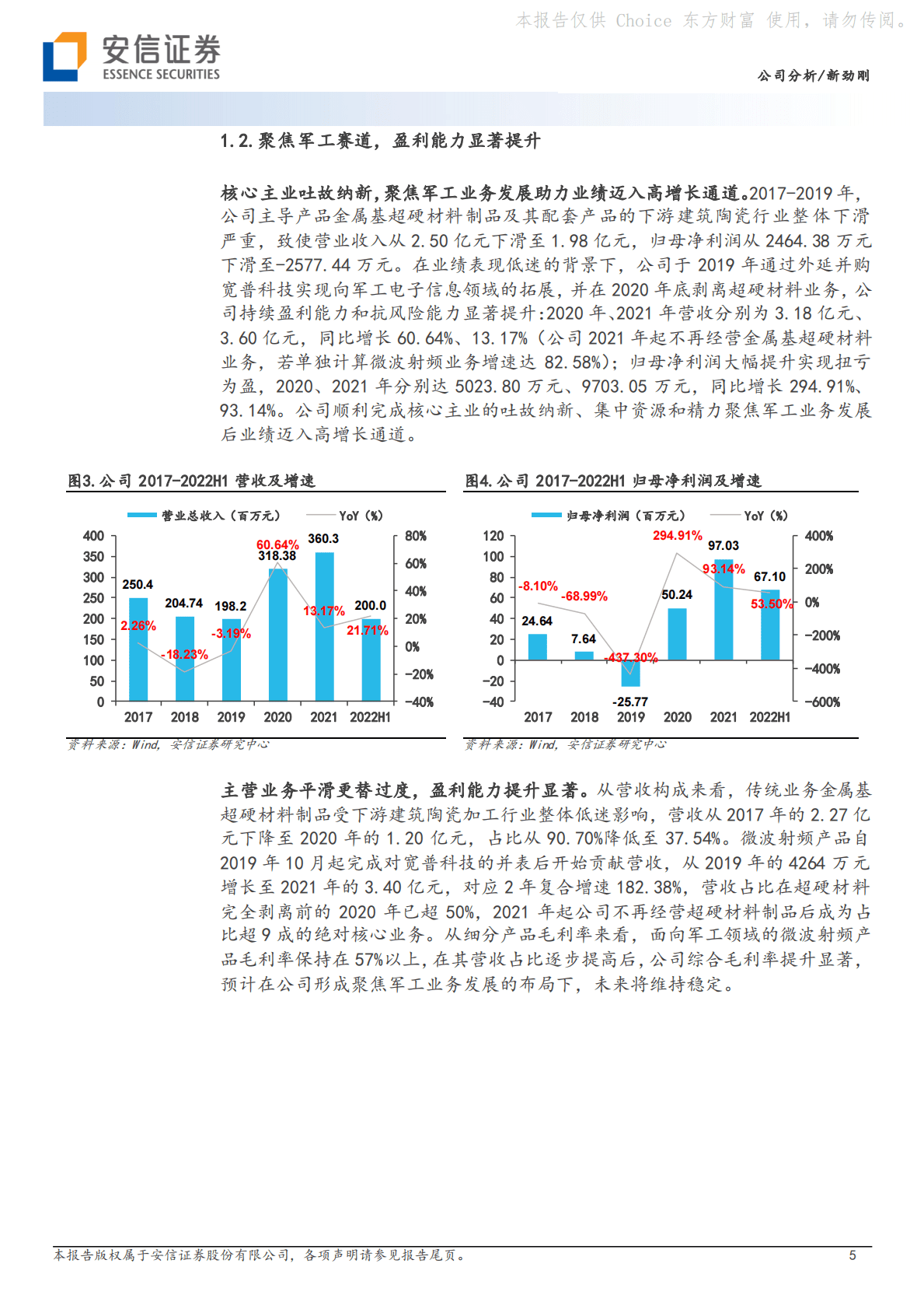 新劲刚：做大做强军工电子，稳步推进军工材料 第5页