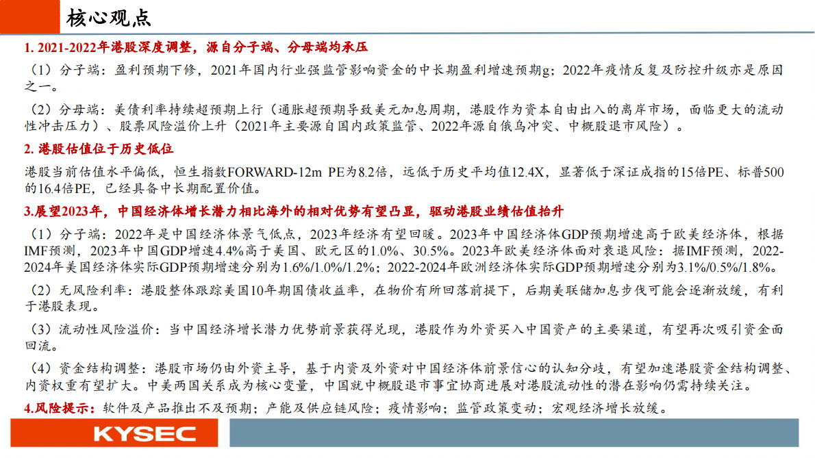 海外市场2023年度投资策略：基本面筑底回升，便是港股的春天 第2页