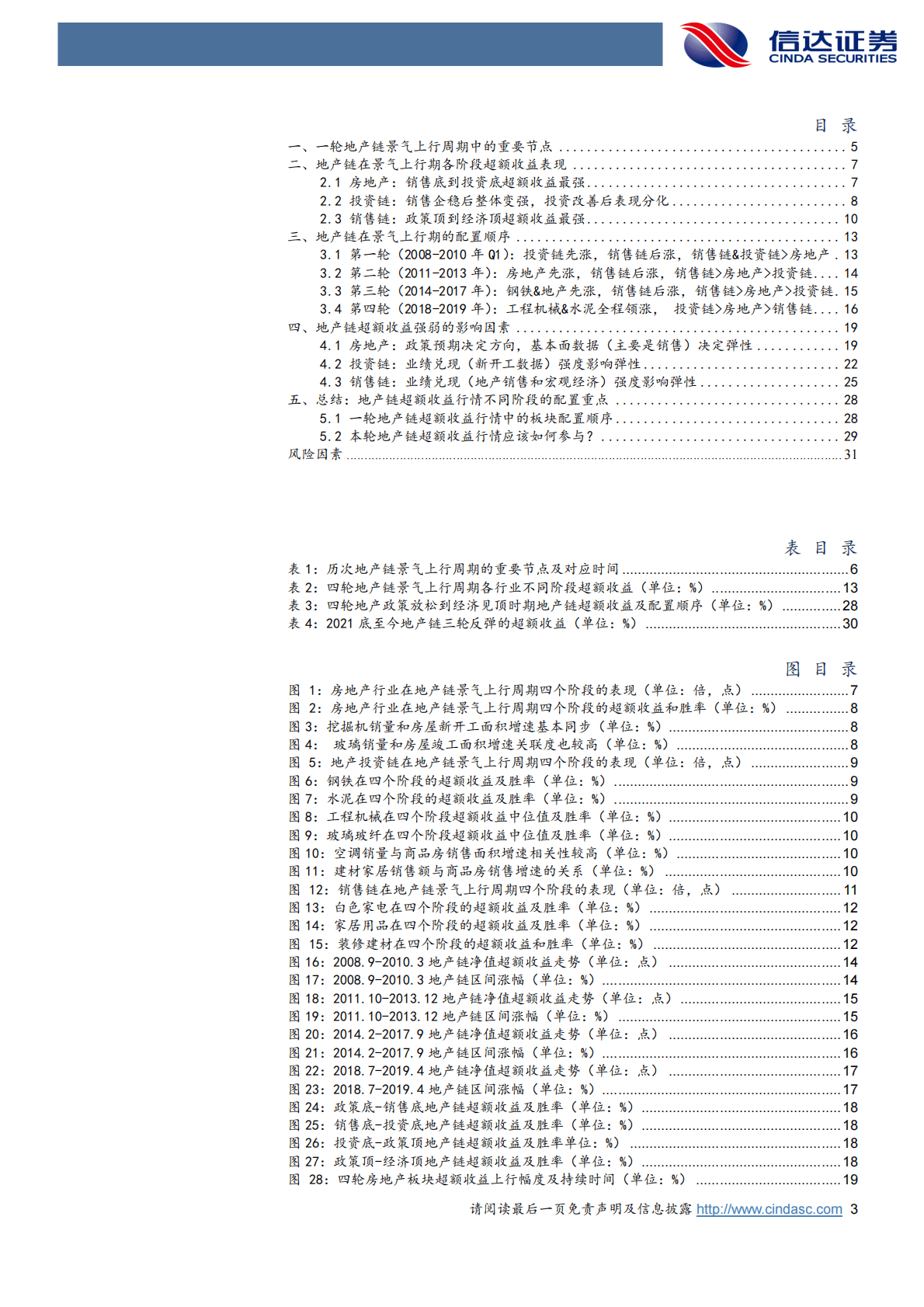 信达证券：四轮地产链超额收益行情中的板块配置 第3页