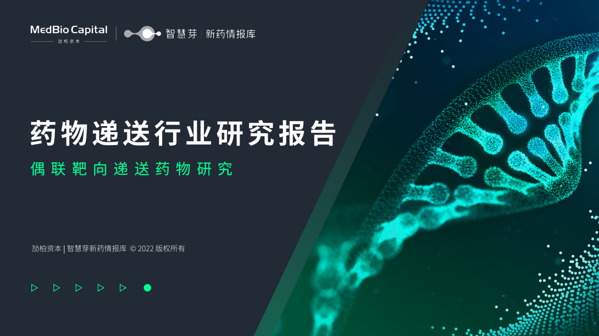 劢柏资本智慧芽：药物递送-偶联靶向递送药物行业研究报告2022 第1页