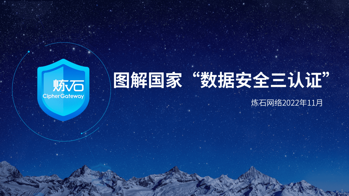 炼石网络：图解国家数据安全三认证2022 第1页