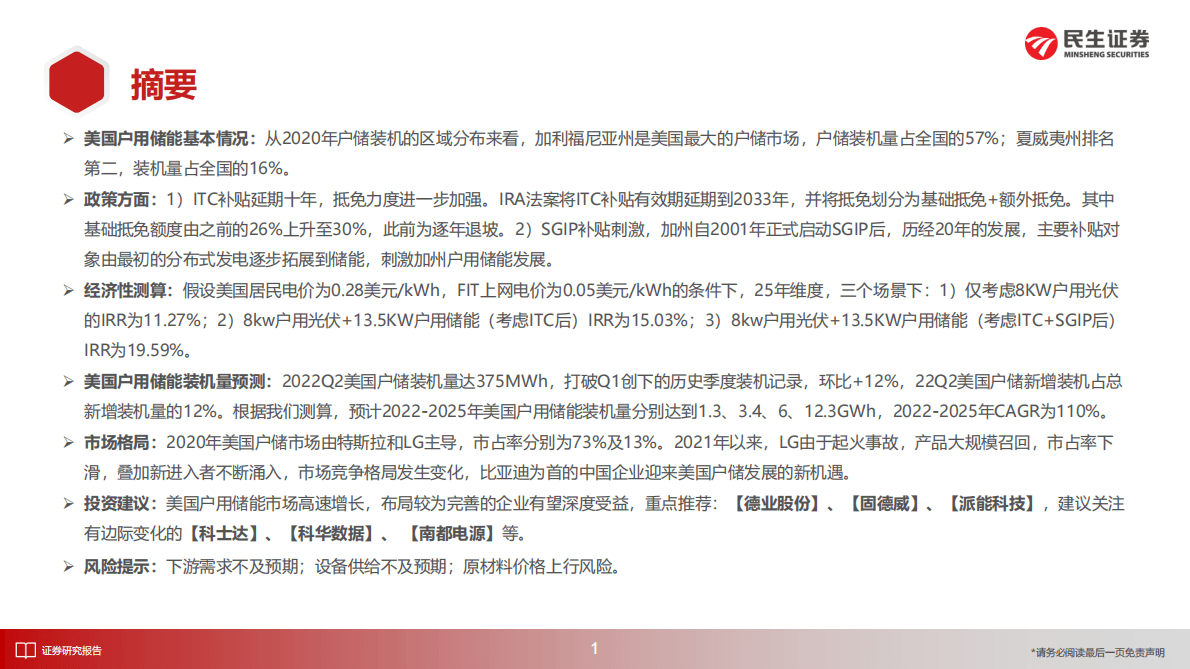 储能洞鉴·11月刊：美国户储正在崛起，新进入者不断涌入 第2页