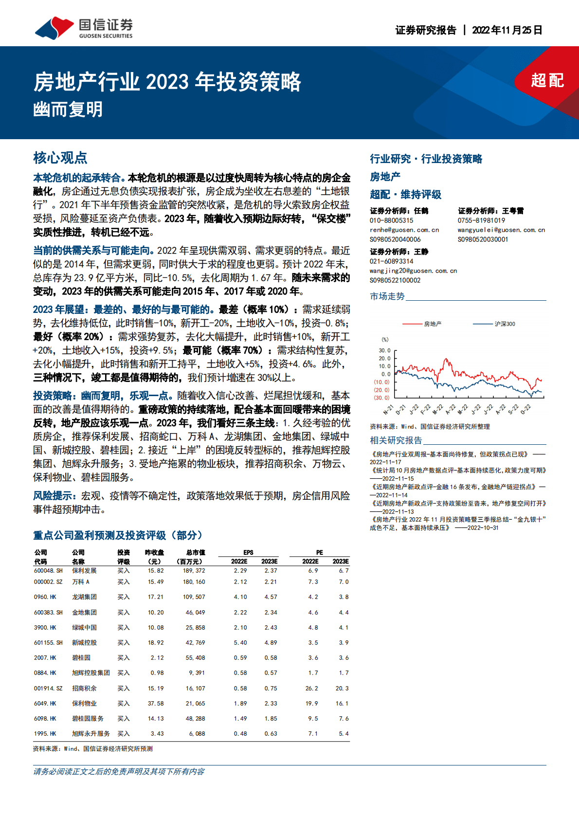 房地产行业2023年投资策略：幽而复明 第1页