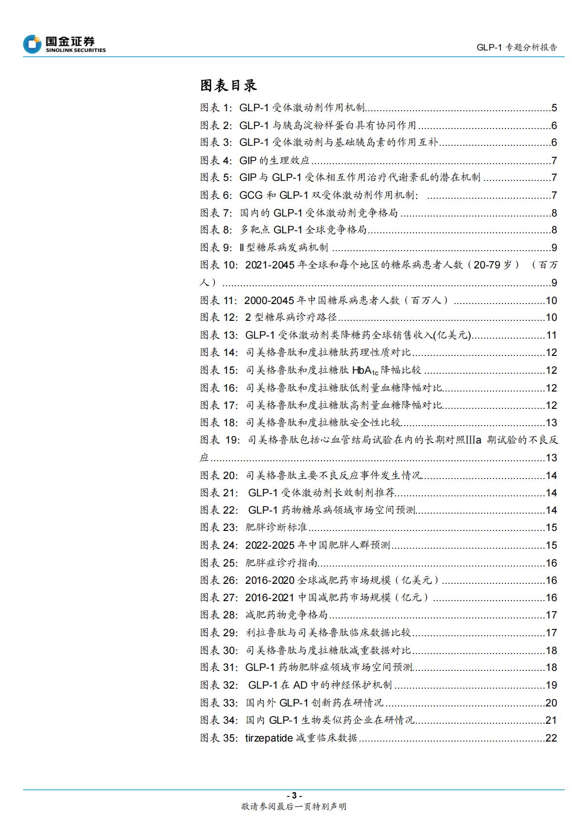 GLP-1专题分析报告：从强效降糖药到神奇减肥药：GLP-1风云再起 第3页