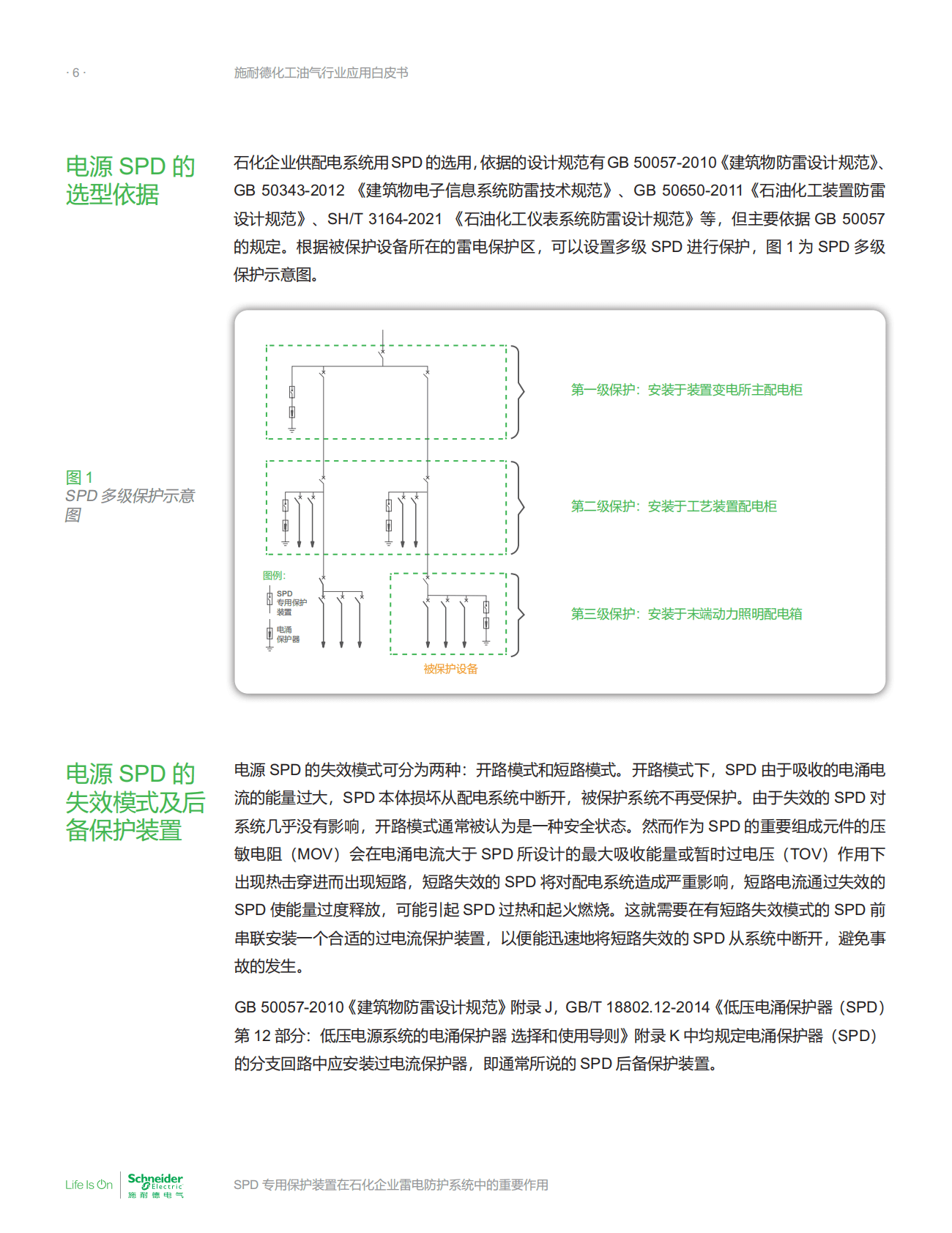 施耐德电气：化工油气行业应用白皮书&mdash;&mdash;SPD专用保护装置在石化企业雷电防护系统中的重要作用 第6页