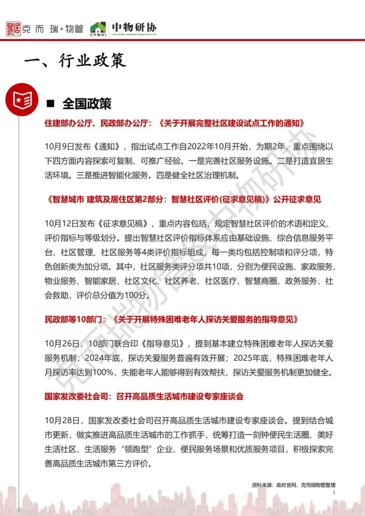 中物研协：2022年10月云南省物业市场月报 第3页
