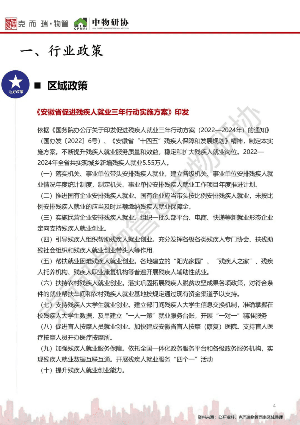 中物研协：2022年10月安徽省物业市场月报 第4页