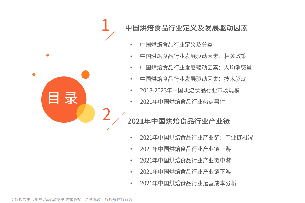 艾媒咨询：2021年中国烘焙食品行业竞争格局与消费行为分析报告 第4页