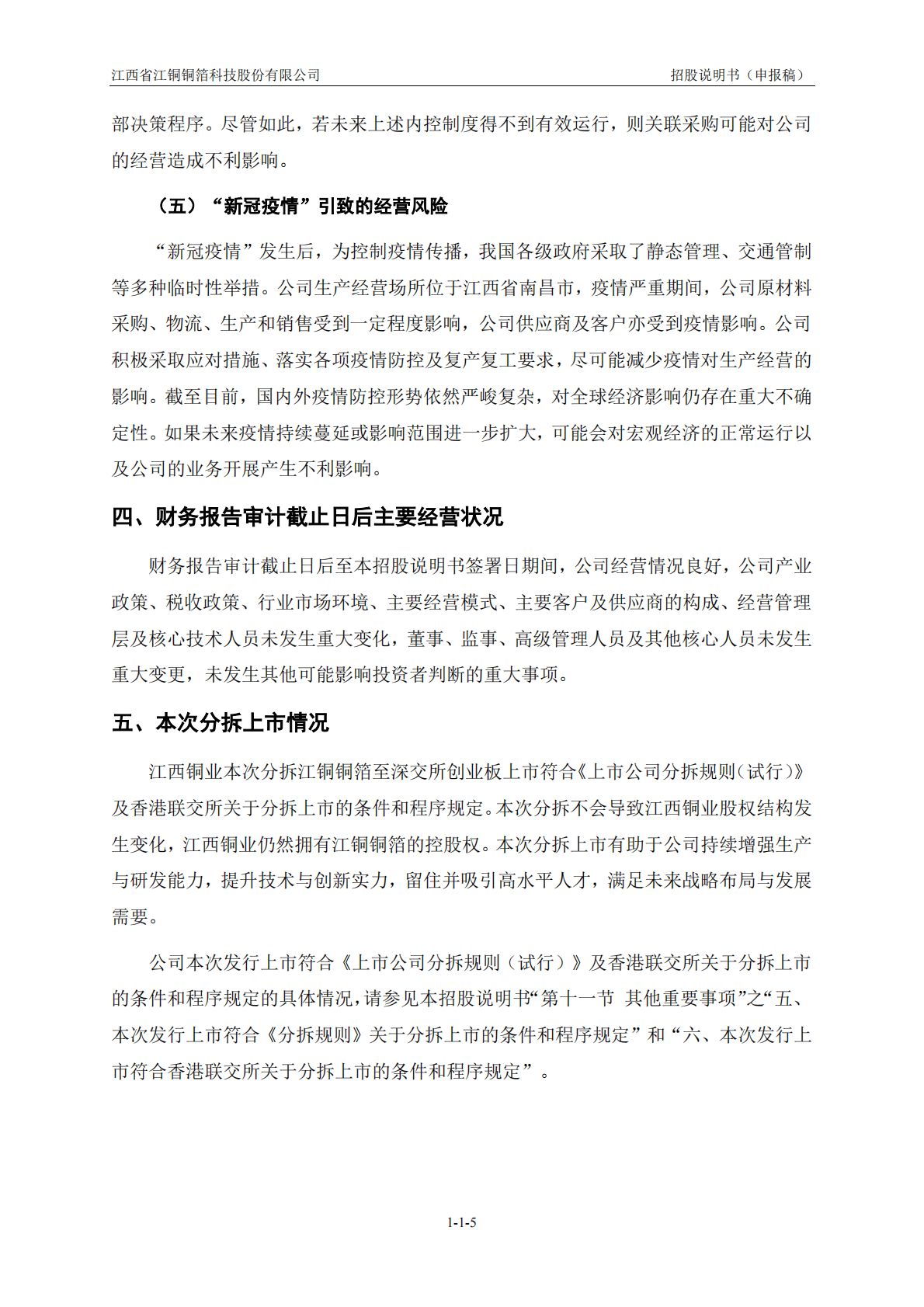 江西省江铜铜箔科技股份有限公司深交所创业板IPO上市招股说明书 第6页