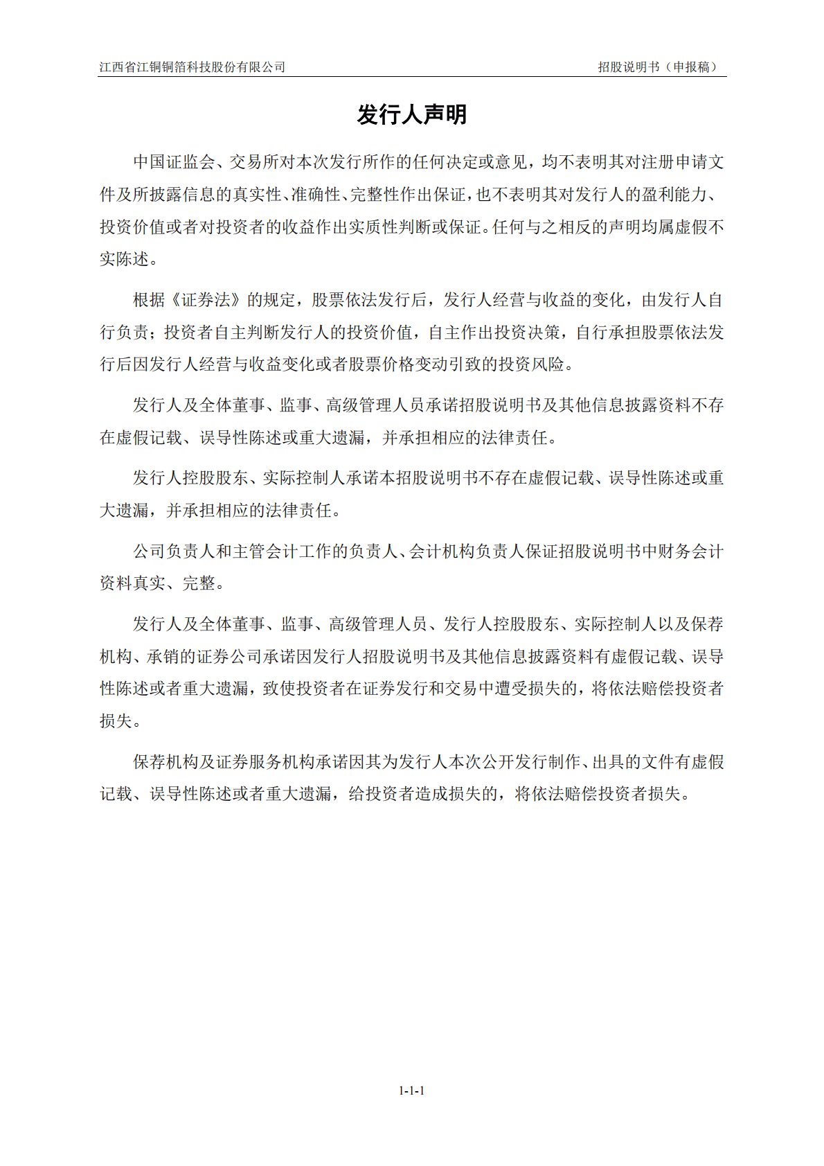 江西省江铜铜箔科技股份有限公司深交所创业板IPO上市招股说明书 第2页