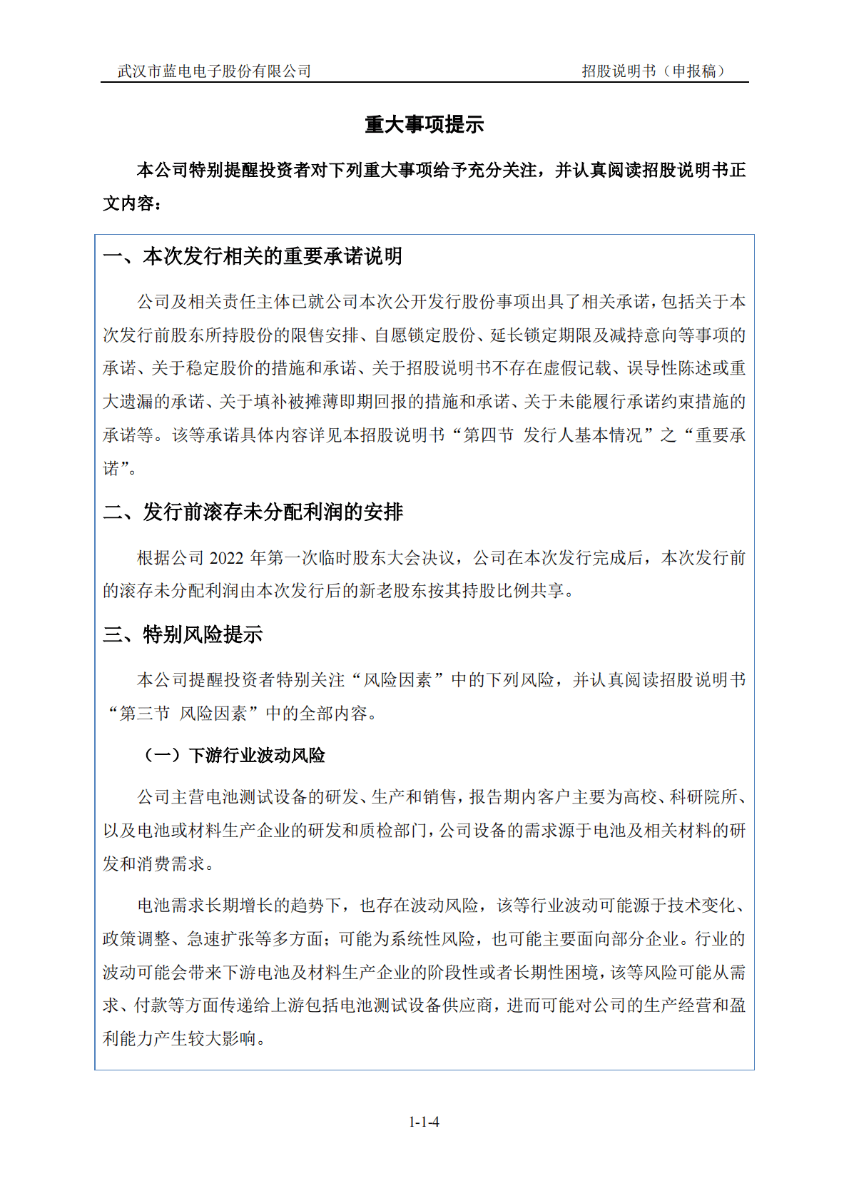 武汉市蓝电电子股份有限公司深交所创业板IPO上市招股说明书 第5页