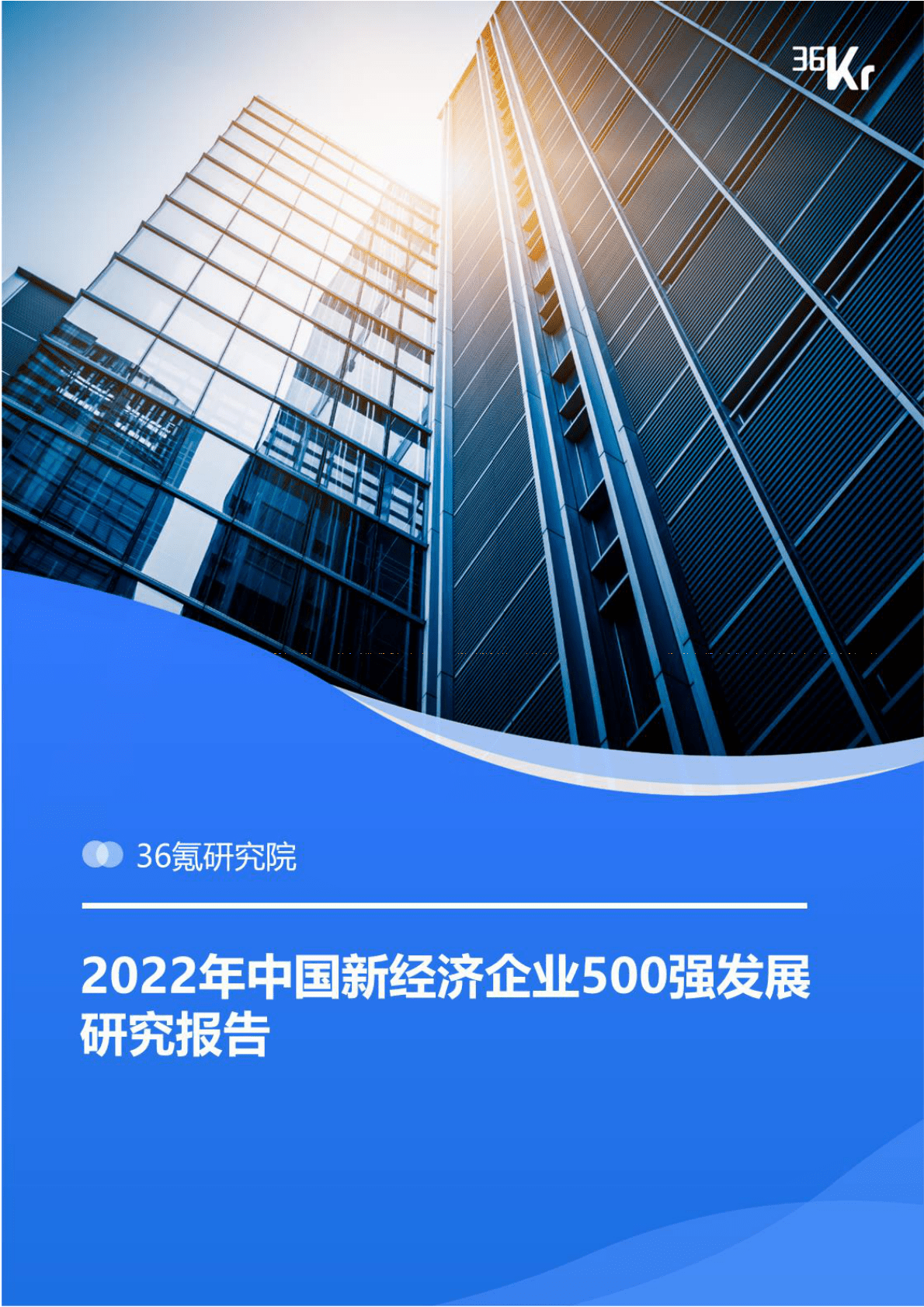 36氪：2022年中国新经济企业500强发展研究报告 第1页