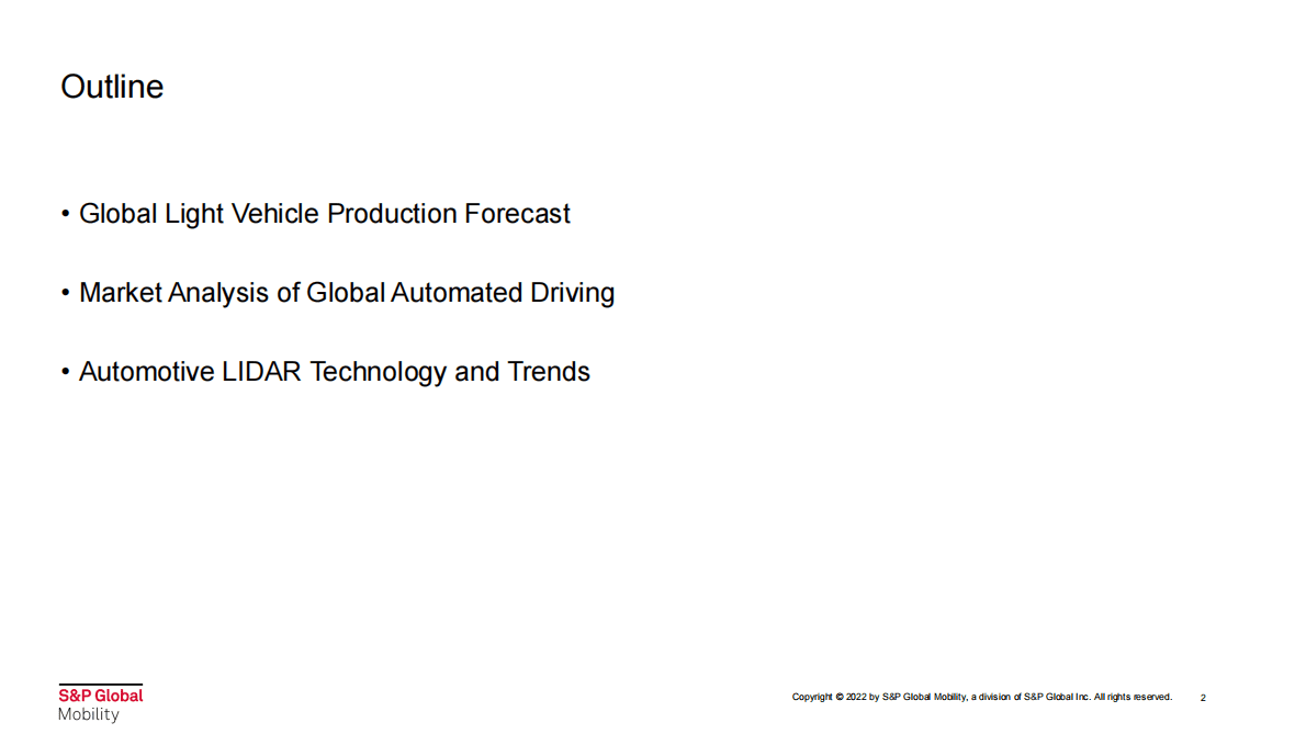标普全球：全球自动驾驶和激光雷达市场趋势分析 第2页