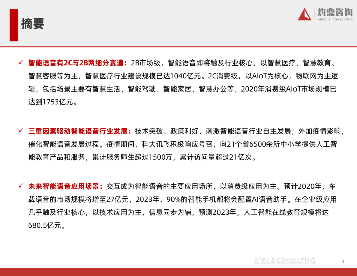 灼识咨询：中国语音机器人研究报告（智能客服，智能语音，用工成本，语音识别） 第4页