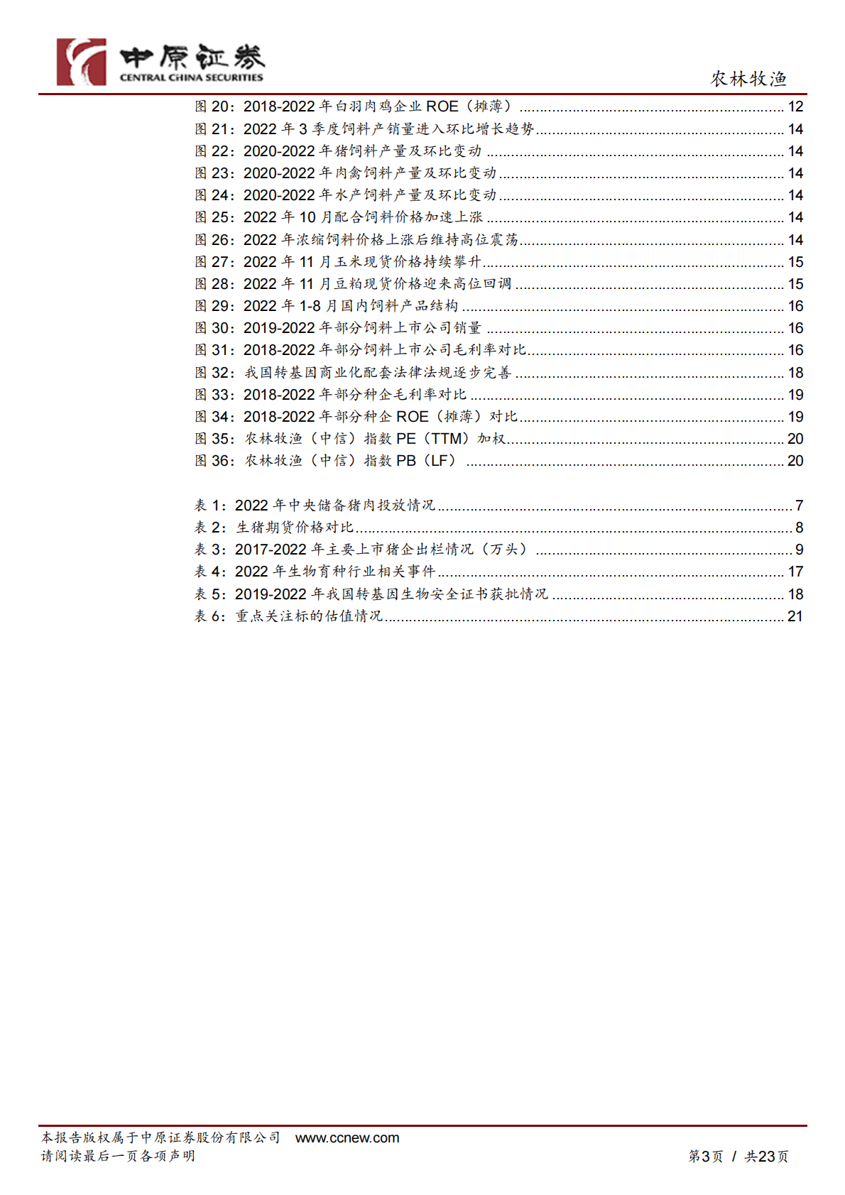 农林牧渔行业2023年年度策略：穿越周期迷雾，围绕价值产业链掘金 第3页