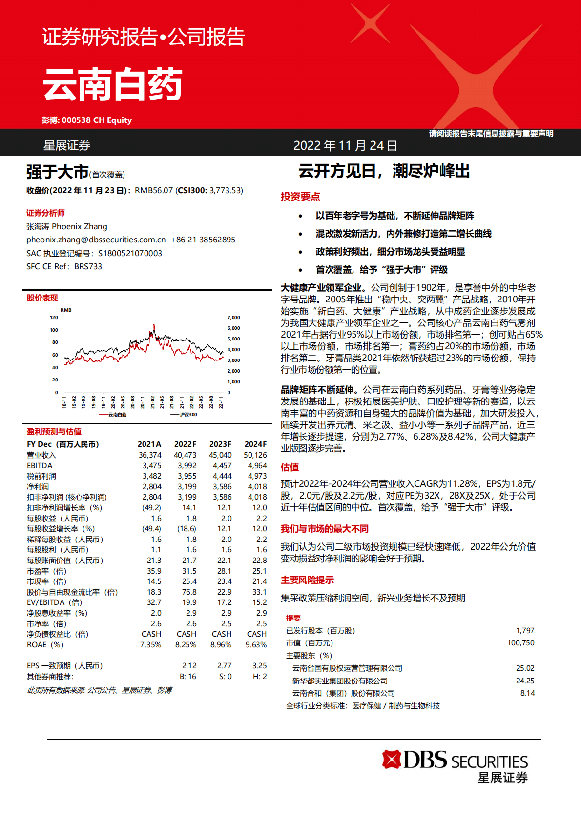 云南白药-云开方见日，潮尽炉峰出 第1页