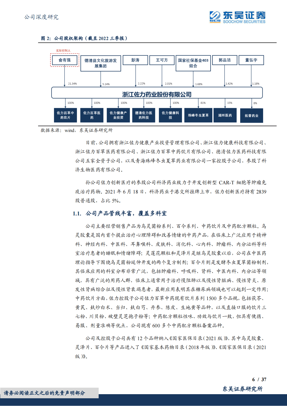 佐力药业-乌灵系列、百令片、配方颗粒多品种驱动，业绩持续高增长 第6页