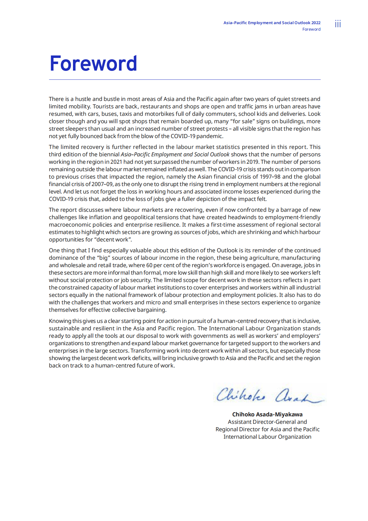 国际劳工组织：2022年亚太地区就业及社会展望：反思产业战略，促进以人为本的未来就业【英文版】 第4页