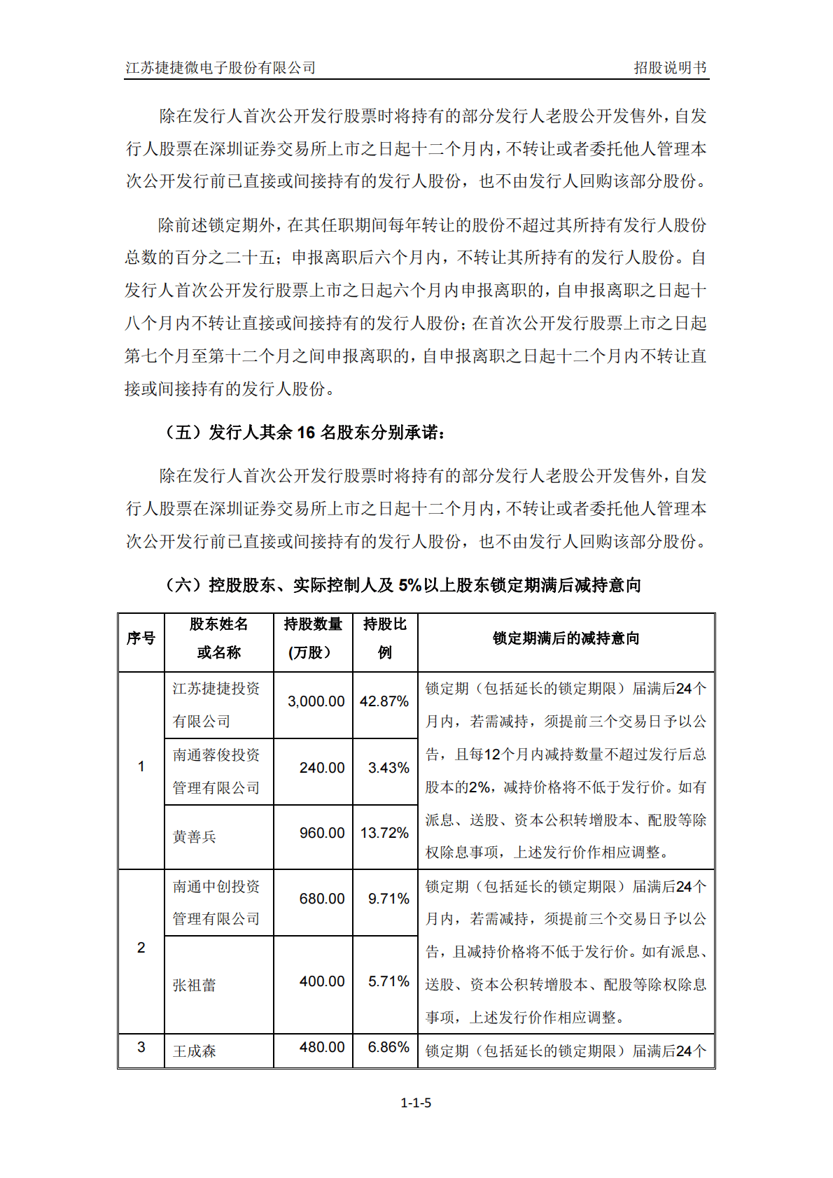 江苏捷捷微电子股份有限公司深交所创业板IPO上市招股说明书 第6页