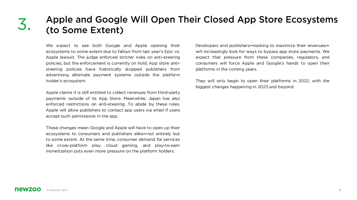 Newzoo：2022年全球趋势展望报告&mdash;&mdash;游戏、电竞、流媒体、云与元宇宙（英文版） 第5页