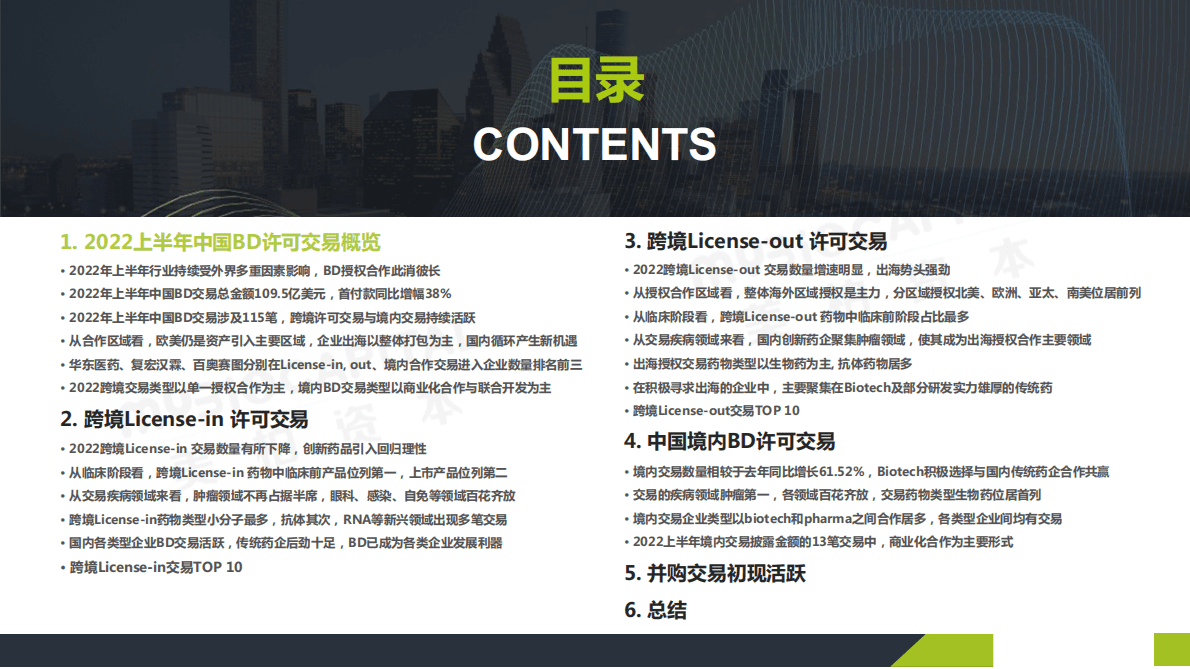 美柏资本：MyBioCapital2022中国医药授权许可BD交易半年度报告 第3页