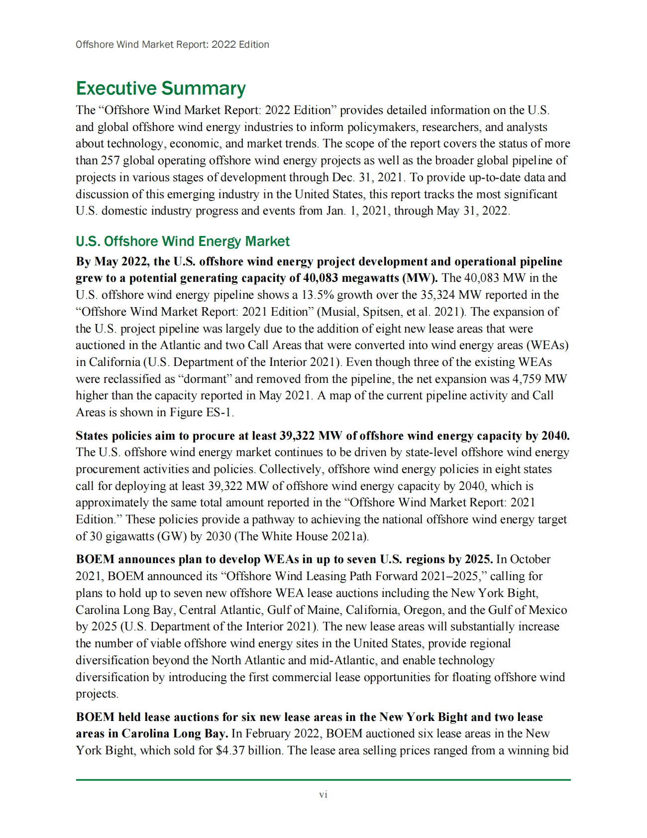 美国能源部：DOE2022年海上风电市场报告（英文版） 第6页
