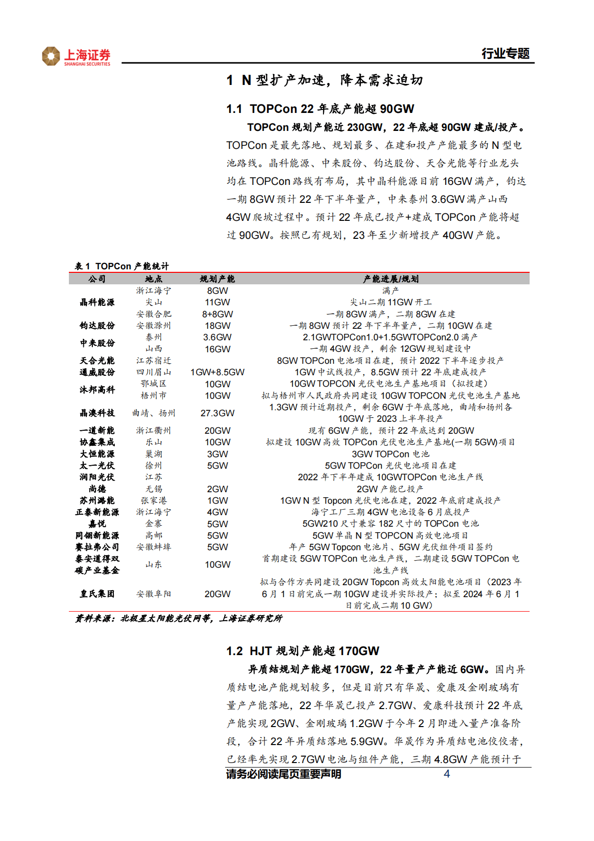 电力设备：光伏新技术系列（一）： N型降本路径孕育潜在投资机会 第4页