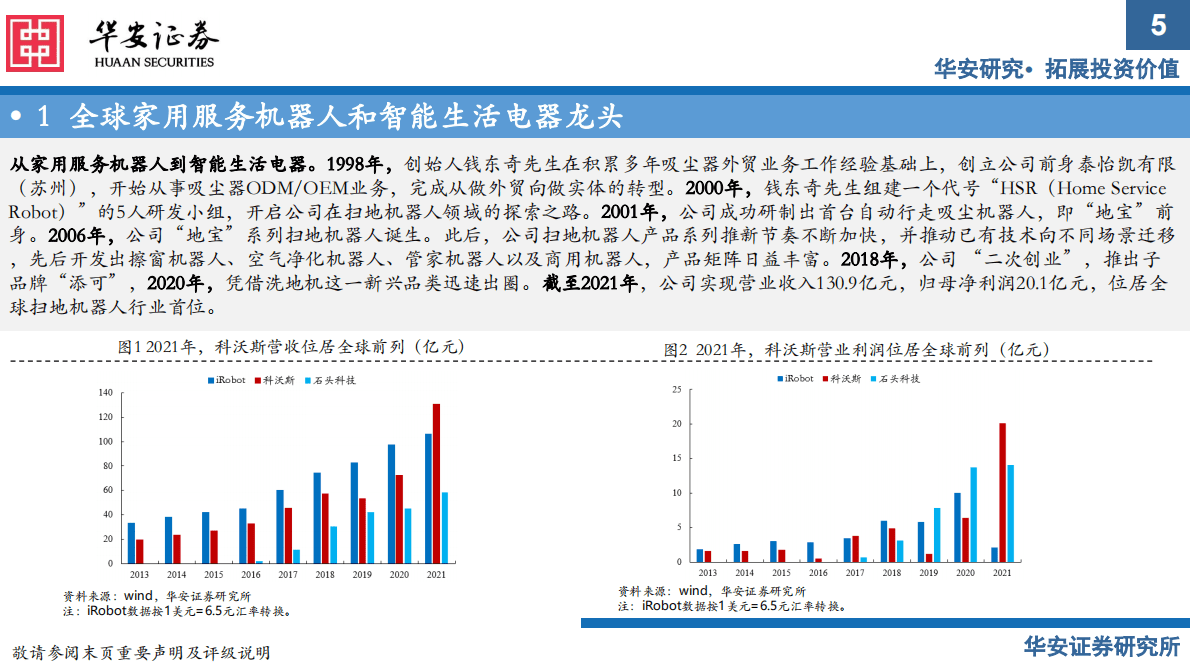科沃斯：全球领先的服务机器人和智能生活电器龙头 第5页