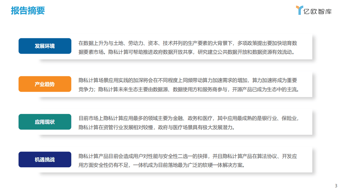 亿欧智库：2022中国隐私计算产业研究报告 第3页