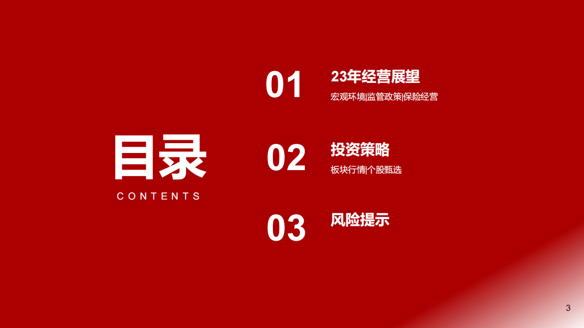 2023年度保险行业投资策略：改革再深化，塑造新常态 第3页