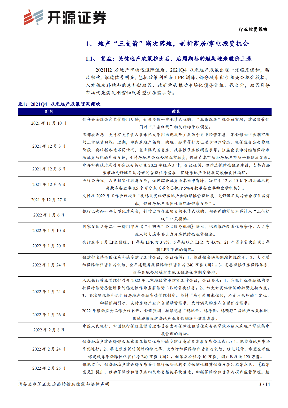 可选消费行业投资策略：地产&ldquo;三支箭&rdquo;落地+疫情放松预期，剖析家居:家电投资机会 第3页