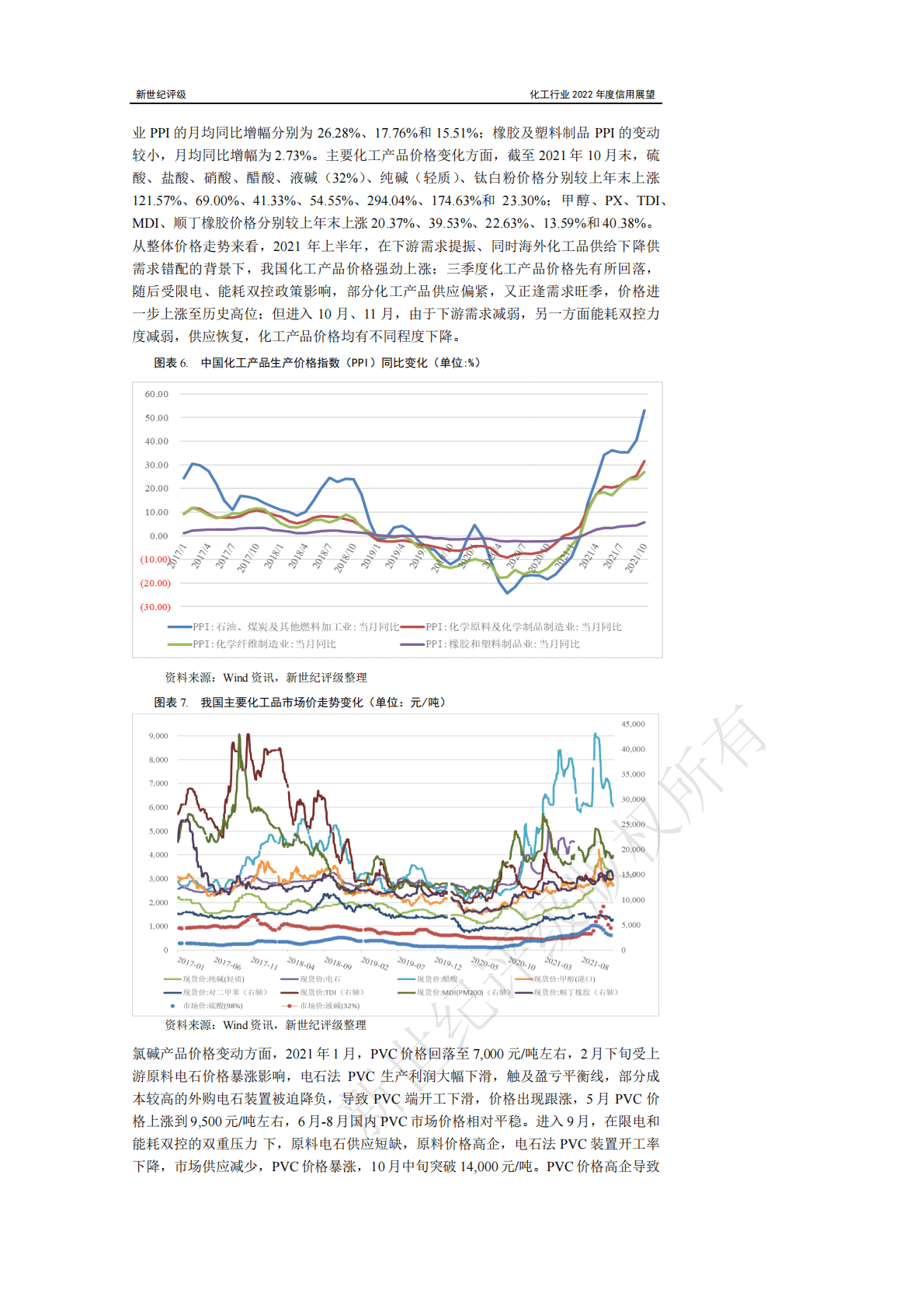 新世纪评级：化工行业2022年度信用展望 第6页