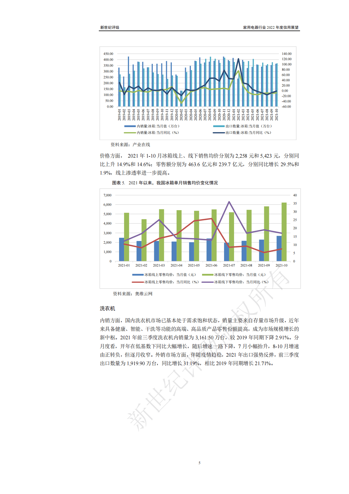 新世纪评级：家用电器行业2022年度信用展望 第5页