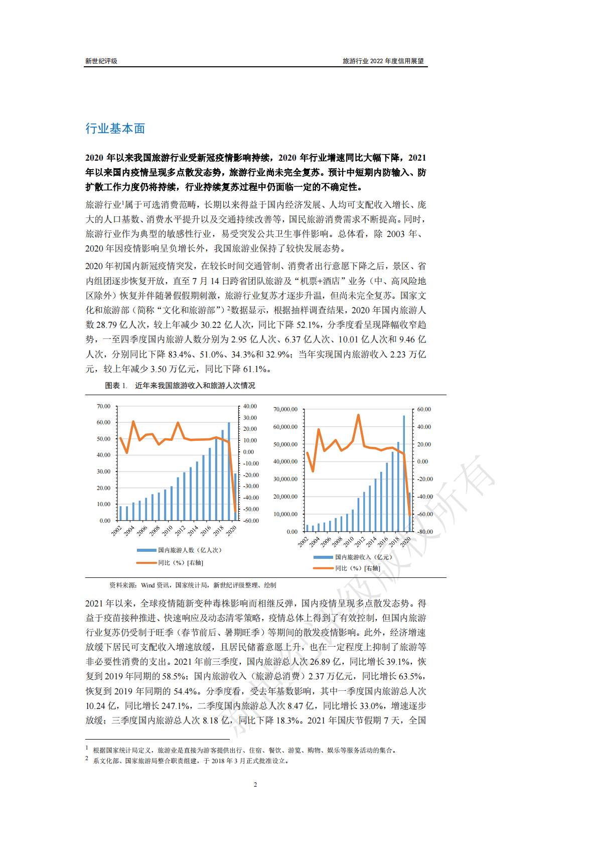 新世纪评级：旅游行业2022年度信用展望 第2页