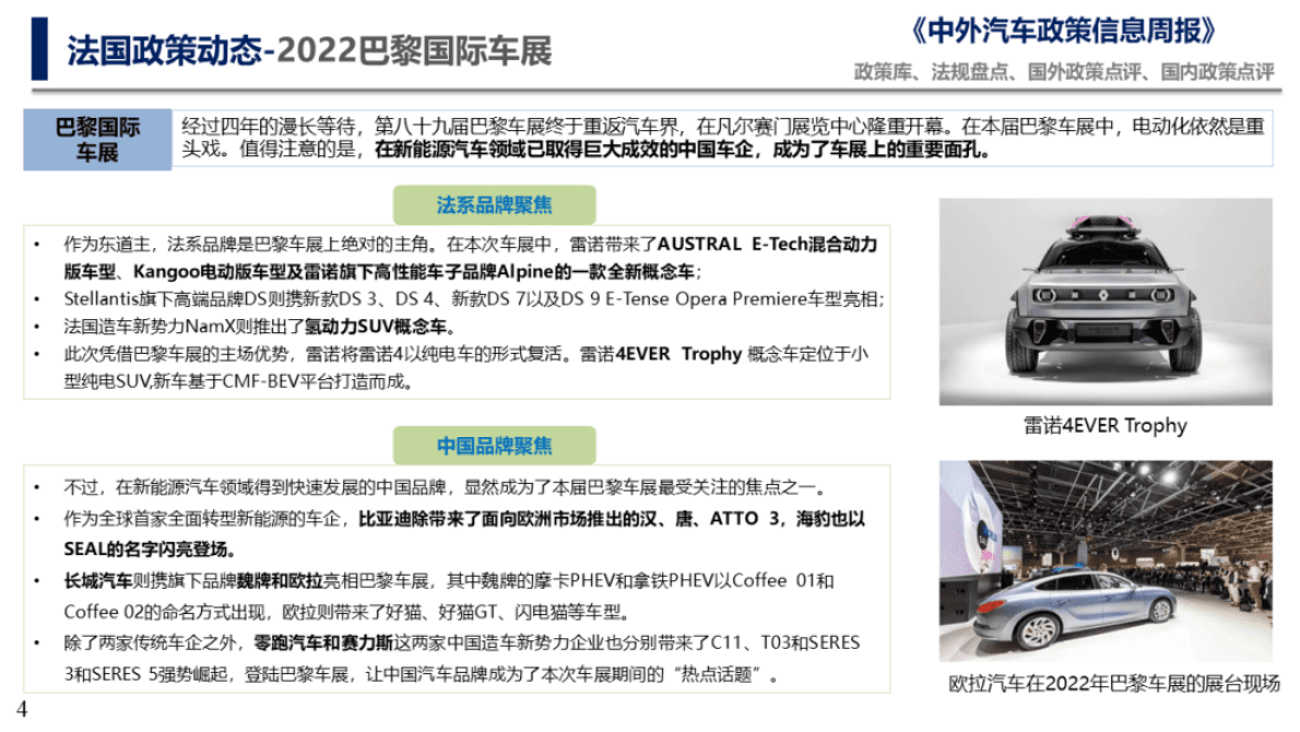 中国汽研：2022巴黎车展专题聚焦 第4页
