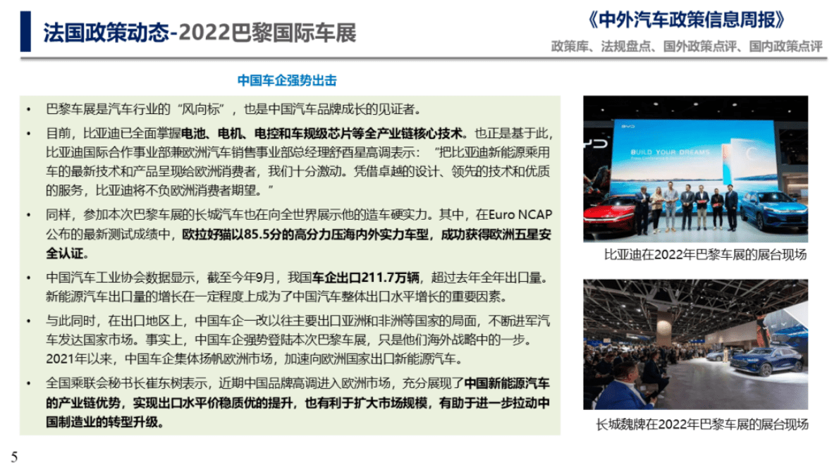 中国汽研：2022巴黎车展专题聚焦 第5页