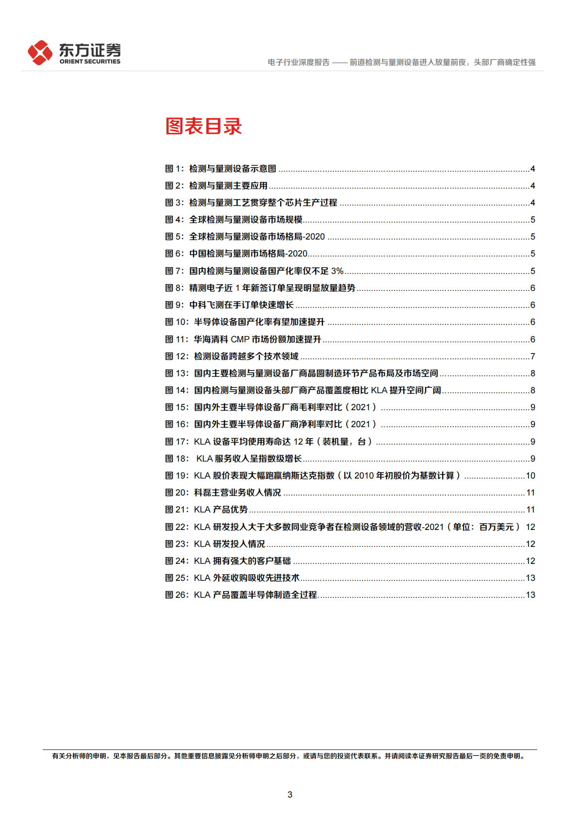电子行业深度报告：前道检测与量测设备进入放量前夜，头部厂商确定性强 第3页