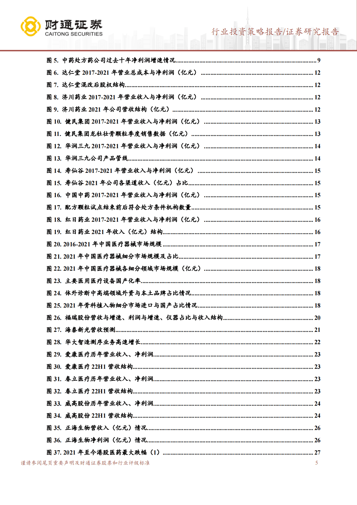 医药生物行业2023H1投资策略：看好政策支持的中药、医械和价值洼地的港股医药 第5页